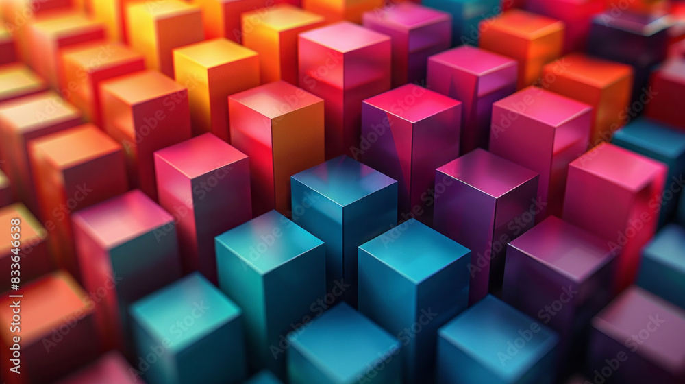 Colorful Cubes Array