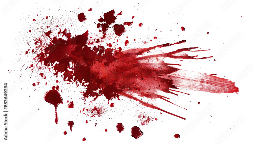 Blood stains cut out Blood stains cut out