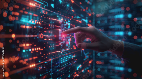 Wallpaper Mural Financial report, stock market, and infographic data analysis in virtual space. With holographic. Torontodigital.ca