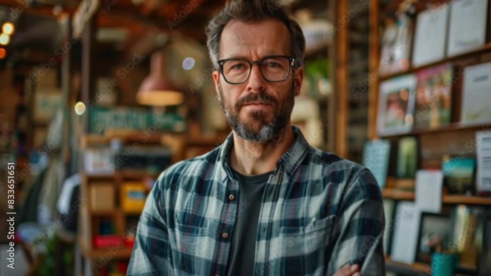 A man who manages a small business uses technology to boost output and improve customer satisfaction. A man who manages a small business uses technology to boost output and improve customer satisfaction.
