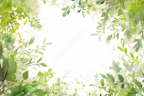 Green leafy background with sun  perfect for naturethemed designs  environmental concepts  sustainable living  ecofriendly products  and organic branding.