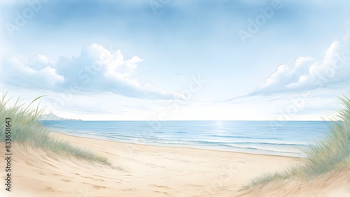 Wallpaper Mural beach with sky Torontodigital.ca