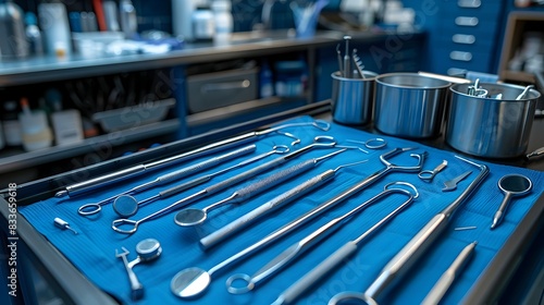 Sterilized Surgical Tools Await Meticulous for a Medical Procedure photo