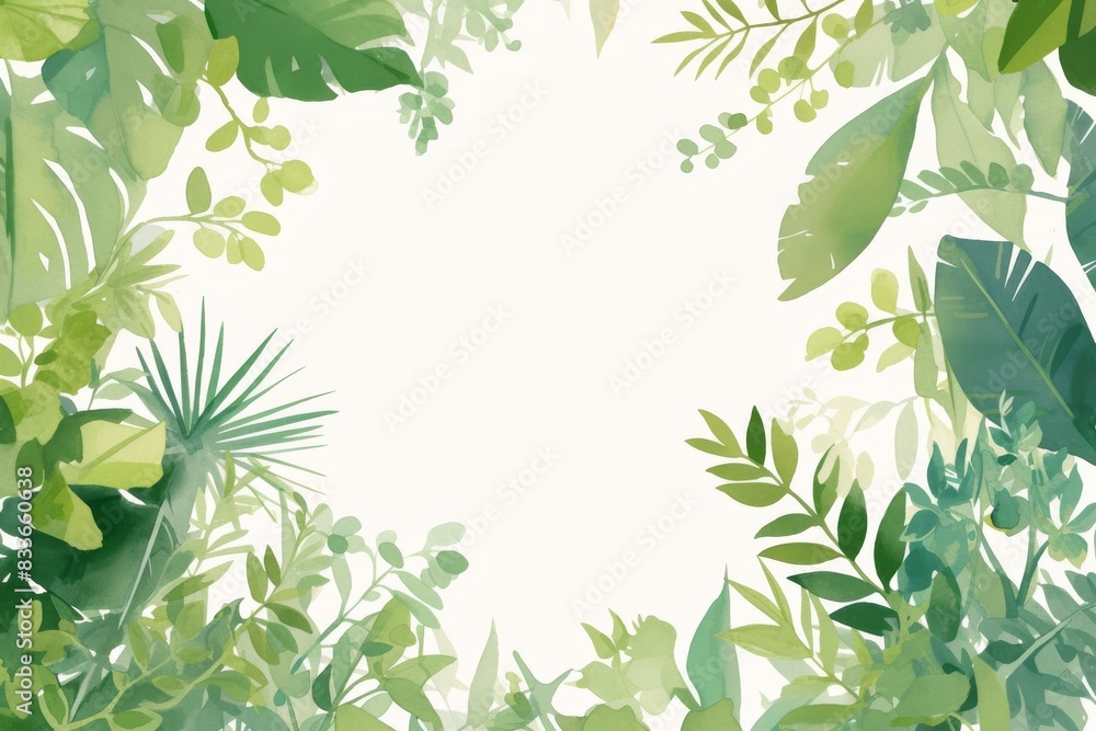 Green leafy background with sun, perfect for naturethemed designs, environmental concepts, sustainable living, ecofriendly products, and organic branding.