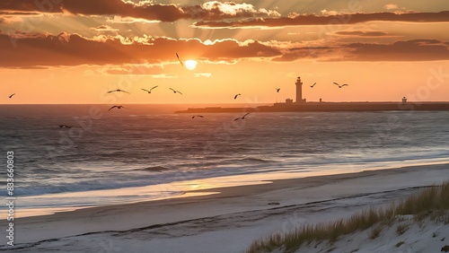 View of the ocean and wild beach