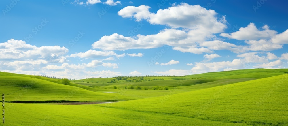 milling and natural landscape winter season spring season green meadows. Creative banner. Copyspace image milling and natural landscape winter season spring season green meadows. Creative banner. Copyspace image