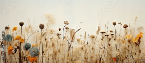 The dried flower flowers texture. Creative banner. Copyspace image
