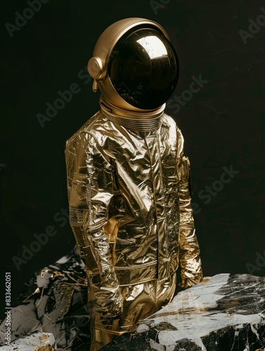 The resting golden astronaut