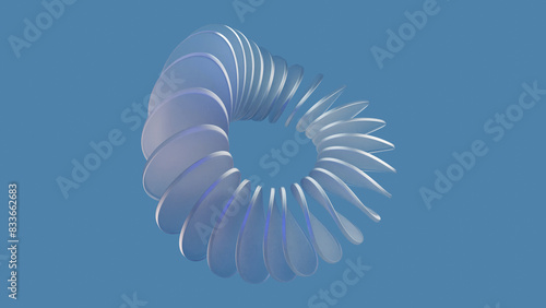 Fototapeta Naklejka Na Ścianę i Meble -  3d rendered abstract background composition. Organic and geometric wavy shapes in vibrant colors.