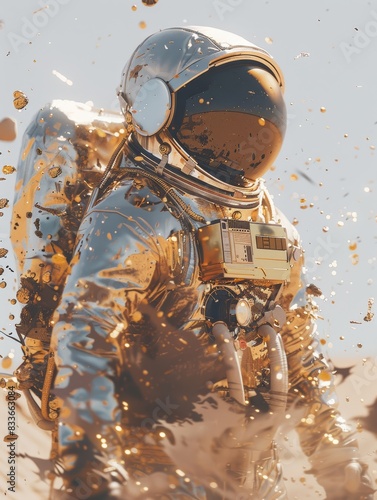 The resting golden astronaut