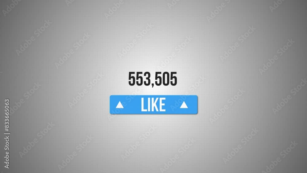 Like Increasing from 0 to 1 million. Like Increasing Animation. 4K Like Increasing from 0 to 1 million. Like Increasing Animation. 4K