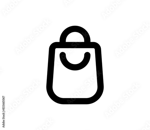 Bag icon. Shopping bag simple illustration.