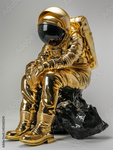 The resting golden astronaut