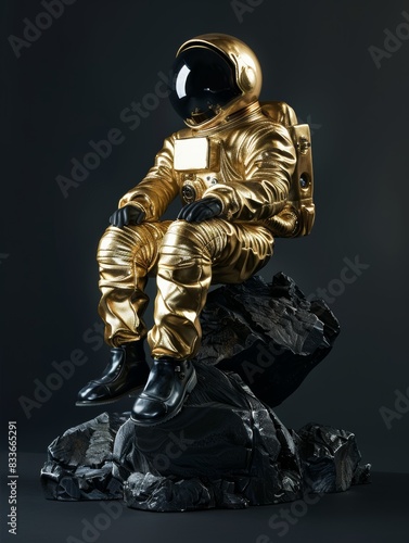 The resting golden astronaut