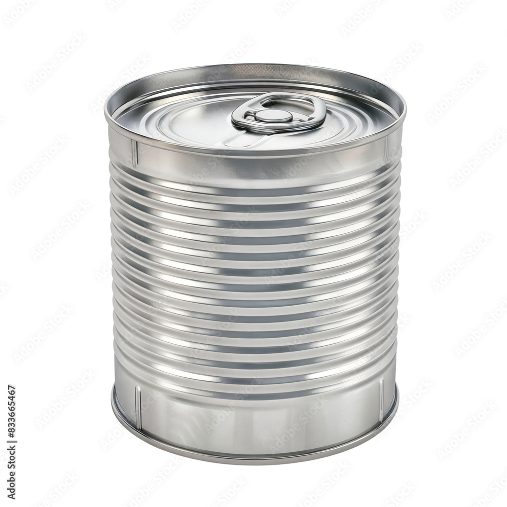 Empty blank tin can isolated on white, transparent background Empty blank tin can isolated on white, transparent background