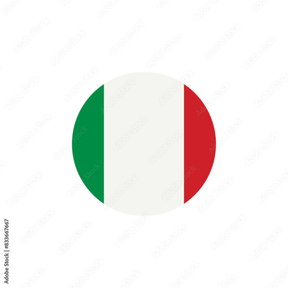 Round Italy flag emblem design element Round Italy flag emblem design element