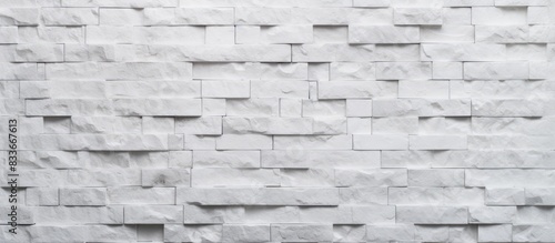 A modern white brick wall texture background with close up detail captures the beauty of the intricate patterns A perfect copy space image