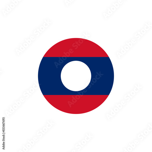 Round Laos flag emblem design element Free Download Round Laos flag emblem design element - GFXLoad