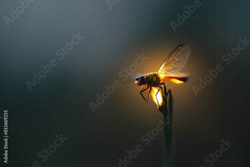 glowing firefly