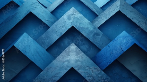Abstract blue background with 3D pattern, interesting minimal background illustration