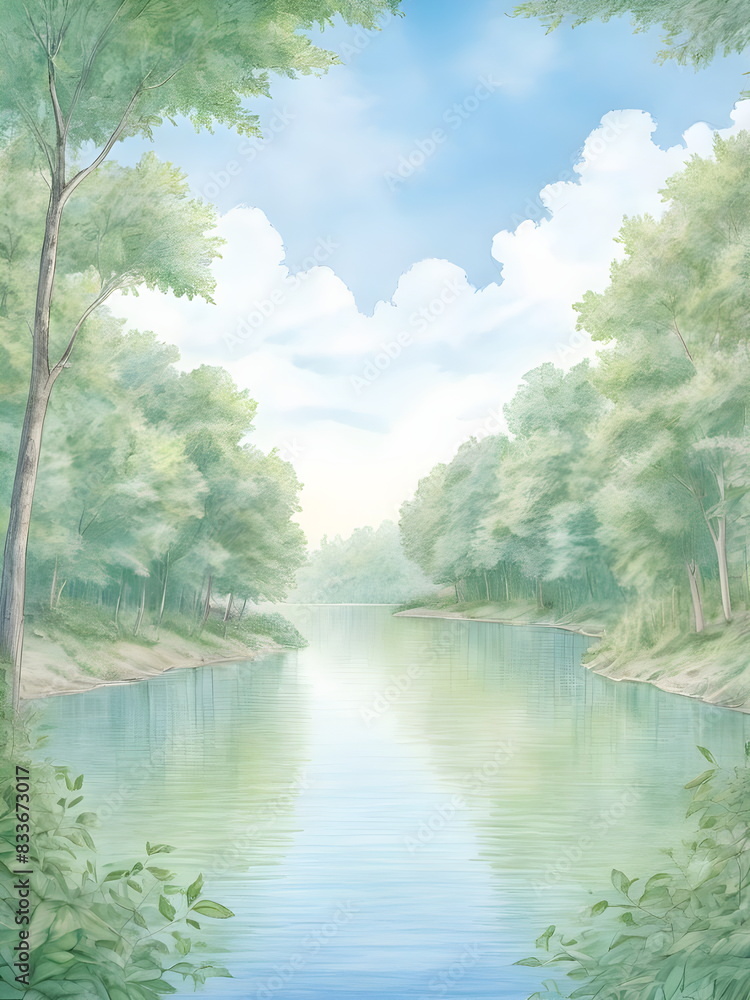 Fototapeta premium lake in the forest