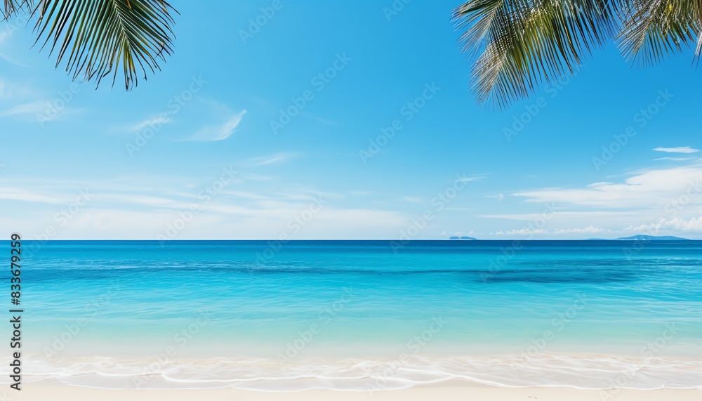 Beautiful beach with white sand and blue water Beautiful beach with white sand and blue water