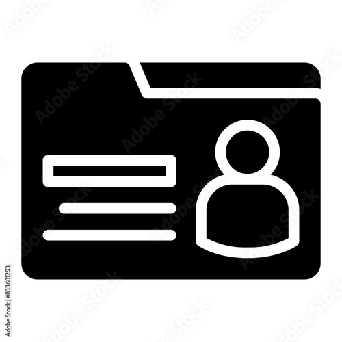 secret folder glyph icon