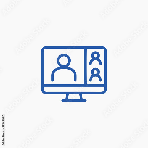 work video chat meeting icon