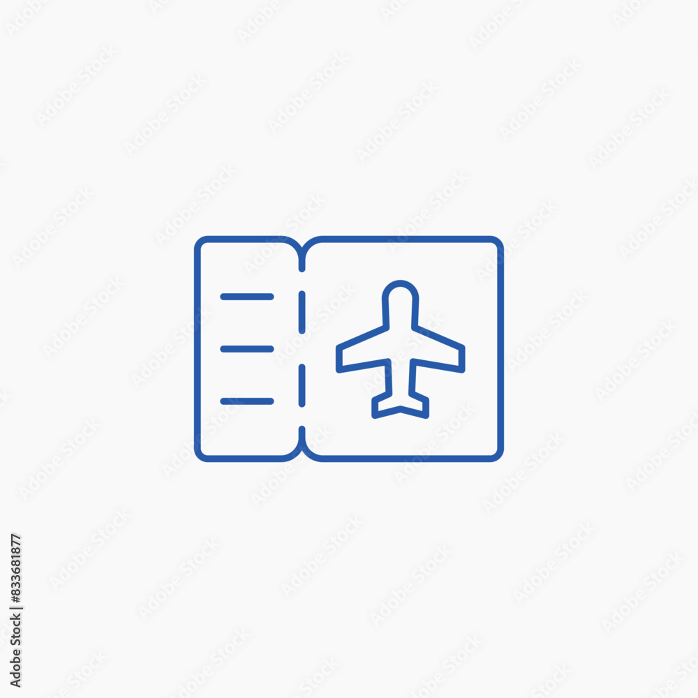 flight ticket plane airport vacation icon flight ticket plane airport vacation icon
