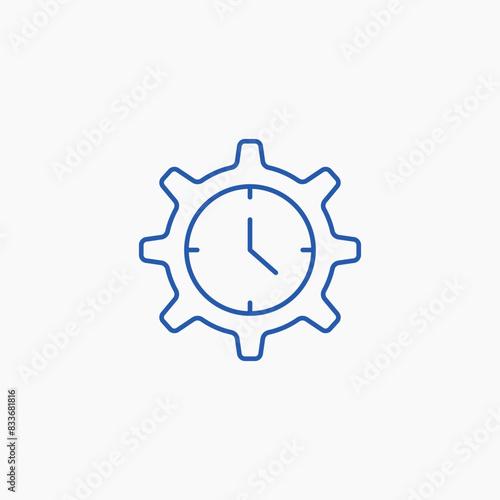 time clock settings set management  icon