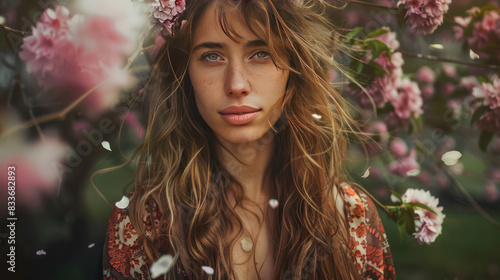 These prompts aim to capture the boho and creative essence of a stylish hipster girl, incorporating natural elements like flowers and petals into her attire and portrait.