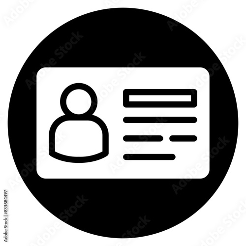 id card glyph icon