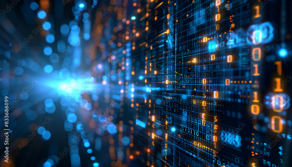 Digital background perfect for tech processes, neural networks, artificial intelligence, data transfer and encryption, digital archives Digital background perfect for tech processes, neural networks, artificial intelligence, data transfer and encryption, digital archives