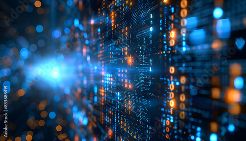 Wallpaper Mural Digital background perfect for tech processes, neural networks, artificial intelligence, data transfer and encryption, digital archives Torontodigital.ca