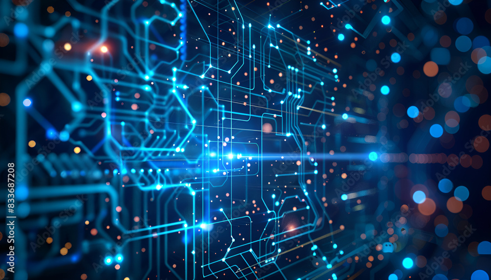 Digital background perfect for tech processes, neural networks, artificial intelligence, data transfer and encryption, digital archives Digital background perfect for tech processes, neural networks, artificial intelligence, data transfer and encryption, digital archives