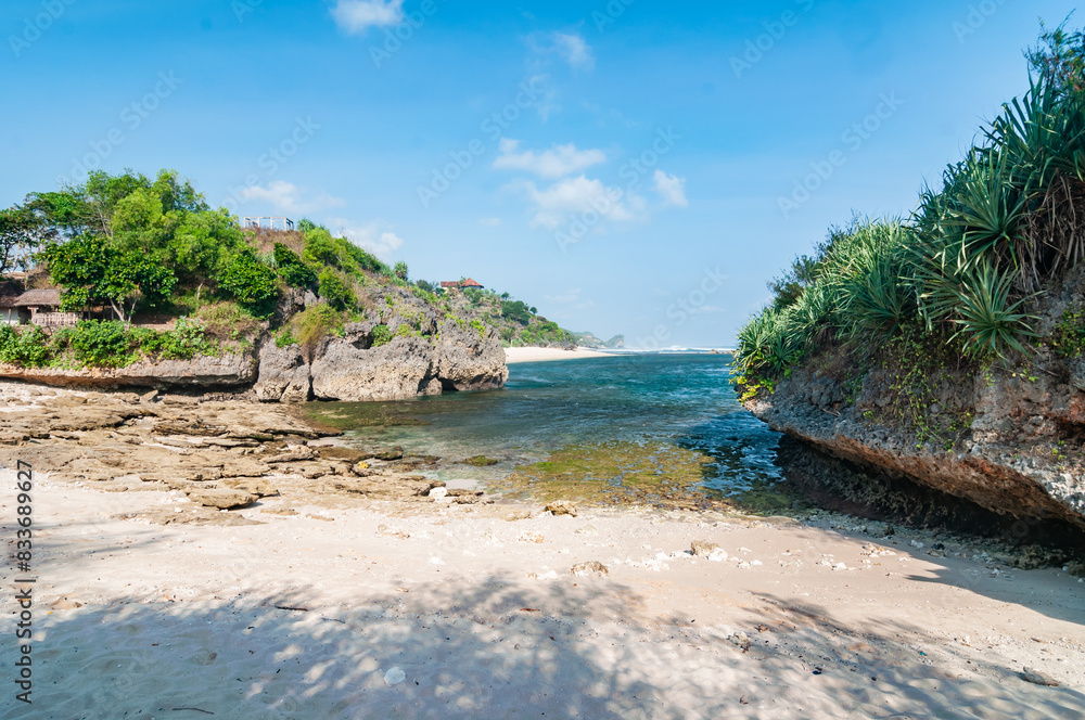 Beautiful view of sili Beach, Gunungkidul, Yogyakarta, Indonesia