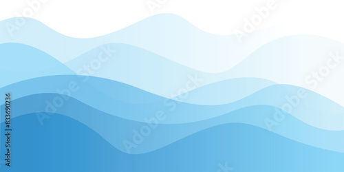Abstract blue wave background with elegant sea wave design. Vector illustration