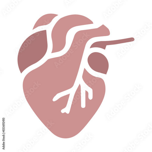 Human heart flat design