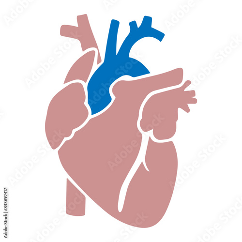Human heart flat design