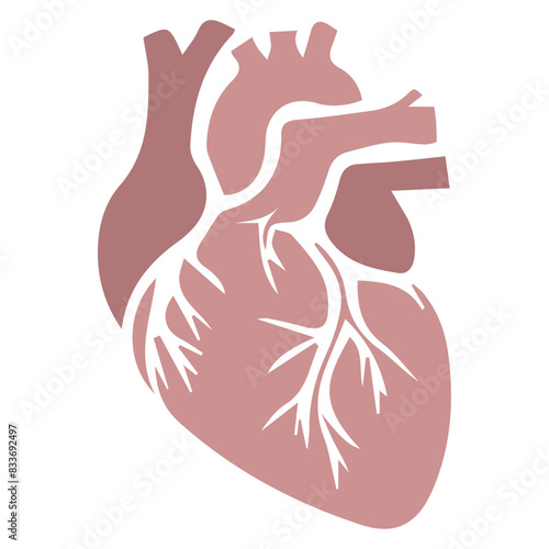 Human heart flat design