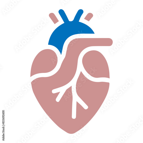 Human heart flat design