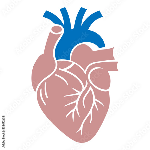 Human heart flat design