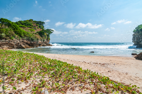Beautiful view of ngetun beach Beach, Gunungkidul, Yogyakarta, Indonesia