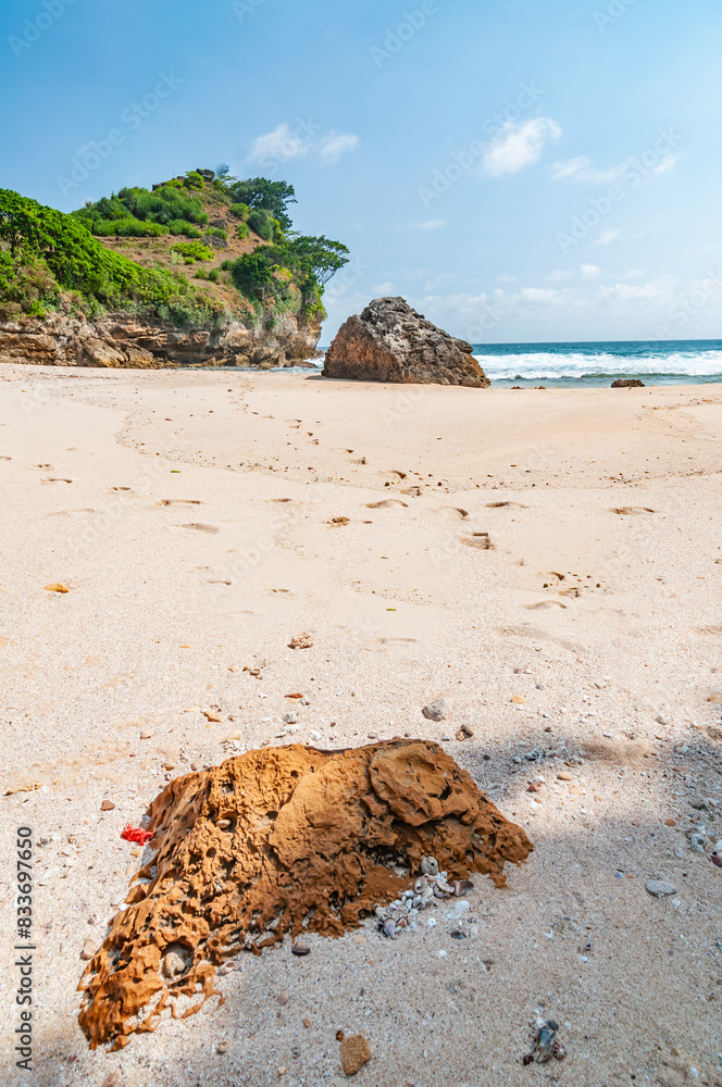 Beautiful view of ngetun beach Beach, Gunungkidul, Yogyakarta, Indonesia