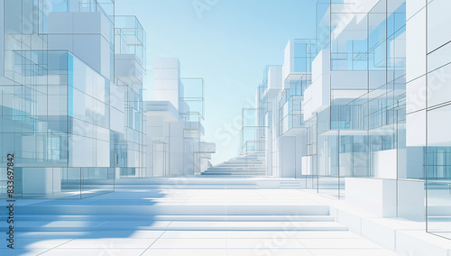 Abstract buildings and roads