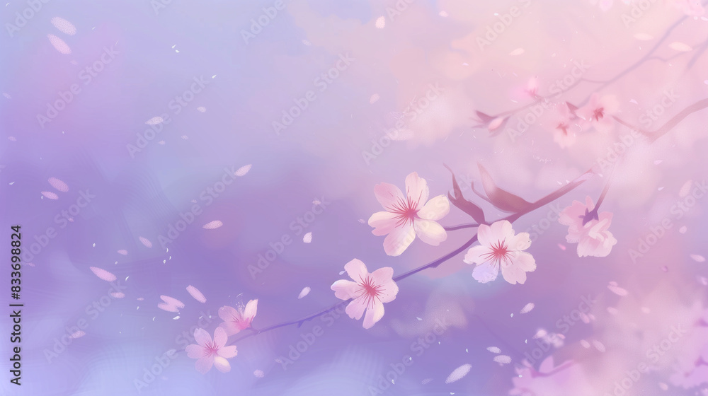 Cherry blossoms on a dreamy pastel background Cherry blossoms on a dreamy pastel background