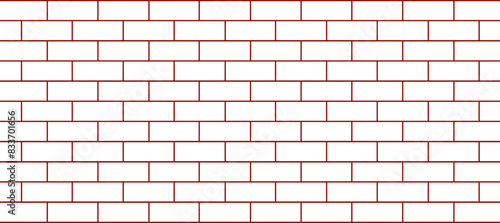 White and red brick wall background