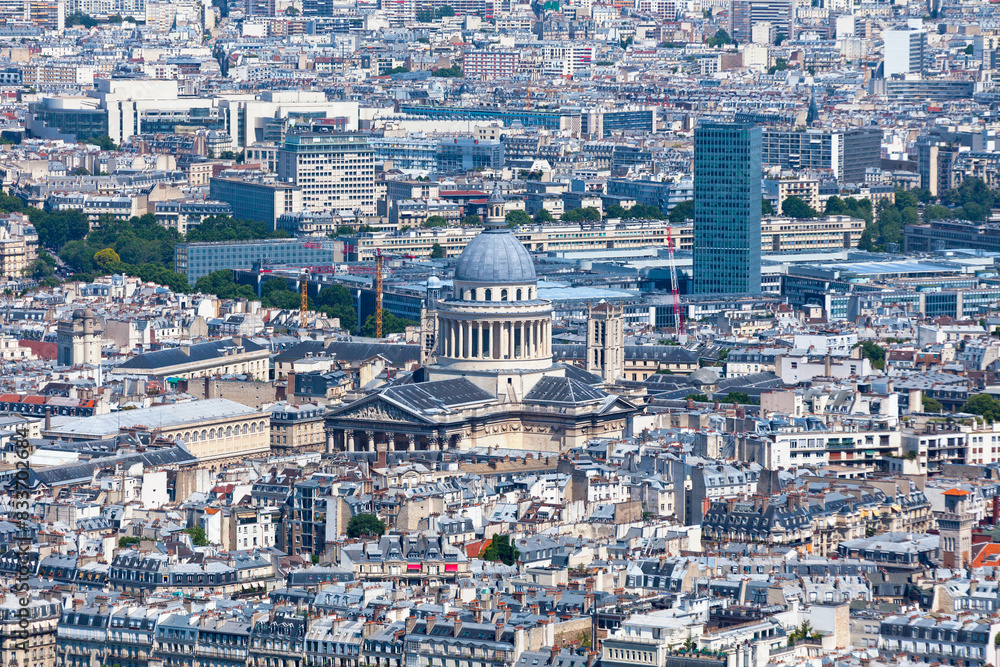 Obraz premium Aerial view of the Pantheon in Paris