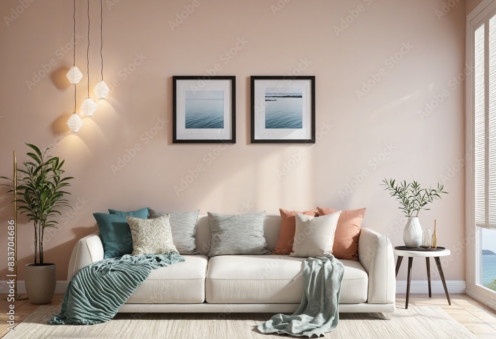 Fototapeta premium cozy living room interior design