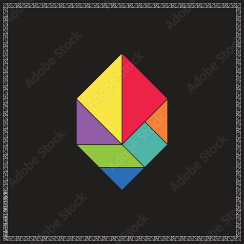 Tangram Puzzle Hexagon Vector Colorful Geometric Illustration Free Download Tangram Puzzle Hexagon Vector Colorful Geometric Illustration - GFXLoad